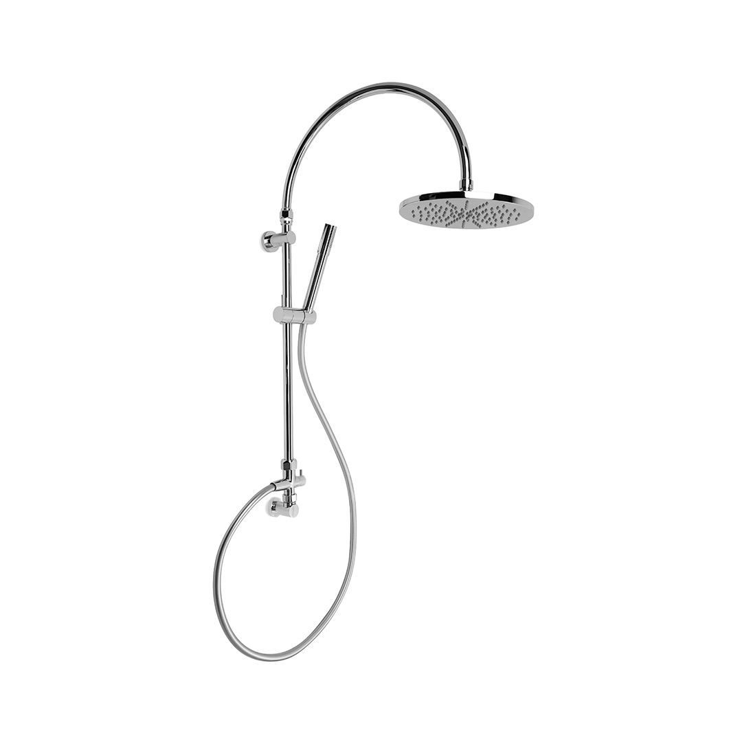 City Plus Shower with 225mm Rose & Handshower- Ebonite Black PVD